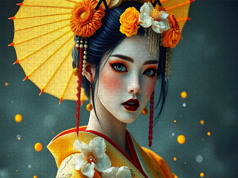 Ein Motiv aus dem Kalender Dunkle Eleganz der Geishas - CALVENDO Foto-Puzzle'