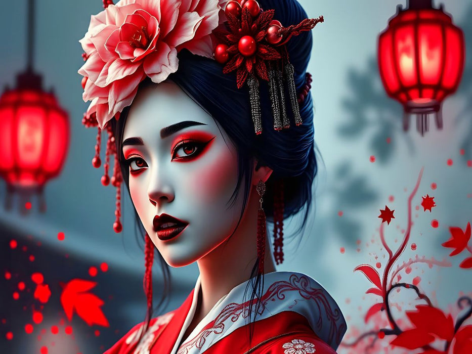 Ein Motiv aus dem Kalender Dunkle Eleganz der Geishas - CALVENDO Foto-Puzzle'