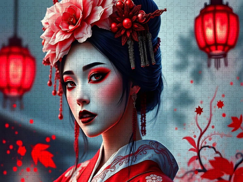Ein Motiv aus dem Kalender Dunkle Eleganz der Geishas - CALVENDO Foto-Puzzle'