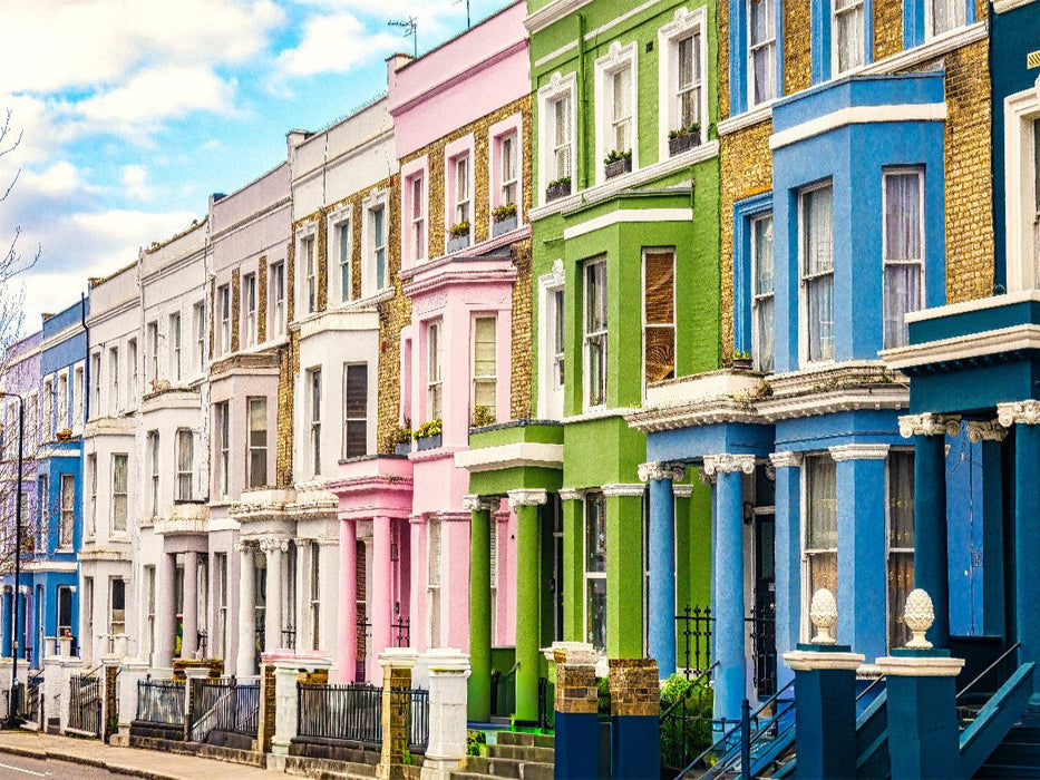 Typische Häuser Notting Hill London - CALVENDO Foto-Puzzle'