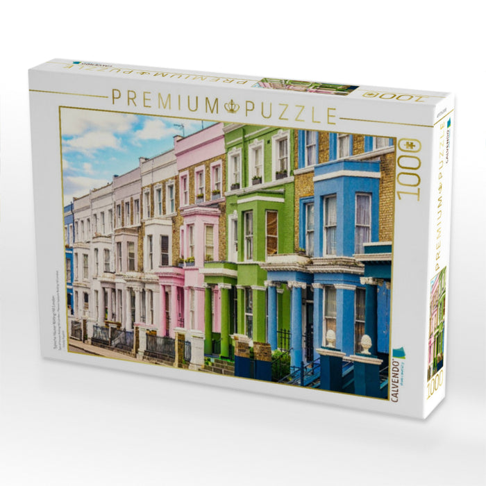 Typische Häuser Notting Hill London - CALVENDO Foto-Puzzle'