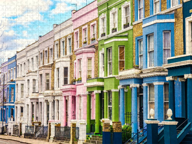 Typische Häuser Notting Hill London - CALVENDO Foto-Puzzle'