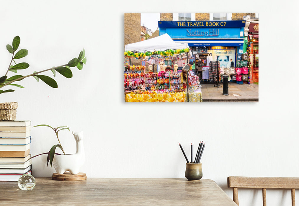 Premium Textil-Leinwand Buchladen in Notting Hill