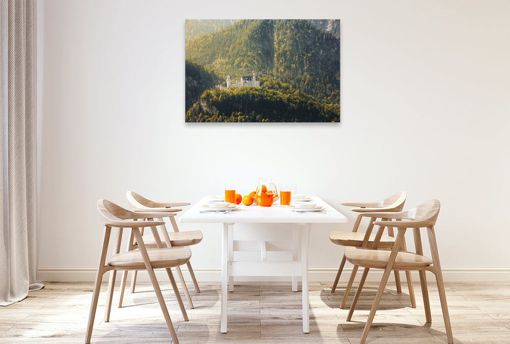 Premium Textil-Leinwand Motiv: Schloss Neuschwanstein