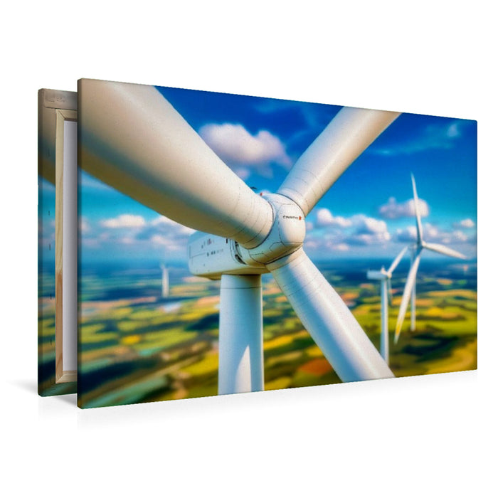 Premium Textil-Leinwand Ein Motiv aus dem Kalender Wind und Sonnenenergie