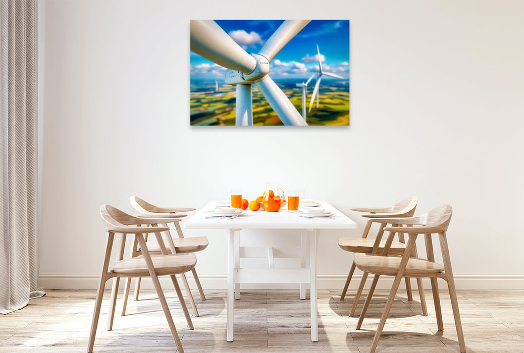 Premium Textil-Leinwand Ein Motiv aus dem Kalender Wind und Sonnenenergie