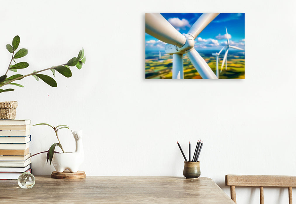 Premium Textil-Leinwand Ein Motiv aus dem Kalender Wind und Sonnenenergie