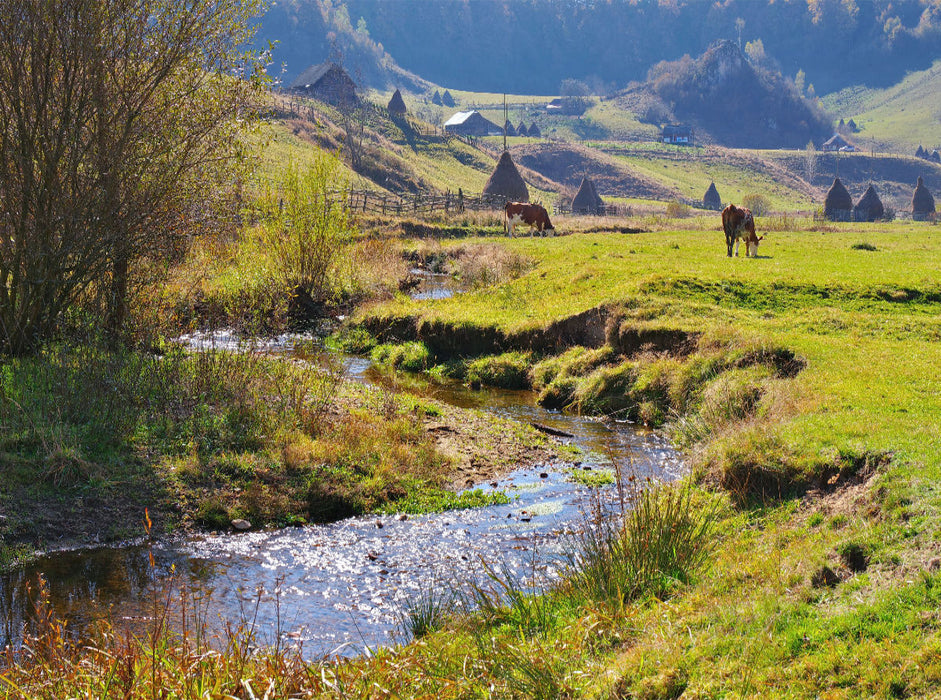 Sanft schlängelt sich das Wasser durch die Landschaft - CALVENDO Foto-Puzzle'