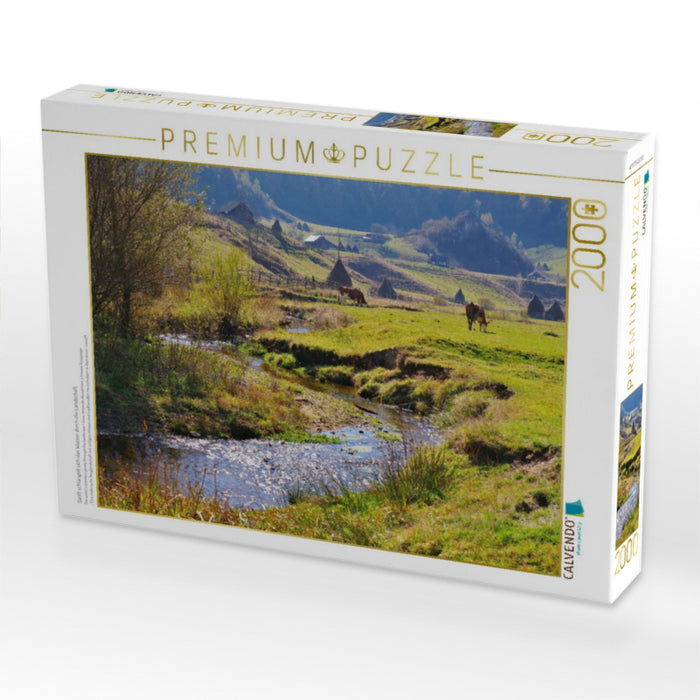 Sanft schlängelt sich das Wasser durch die Landschaft - CALVENDO Foto-Puzzle'