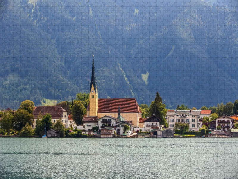 Laurentiuskirche in Tegernsee, Oberbayern, Deutschland - CALVENDO Foto-Puzzle'