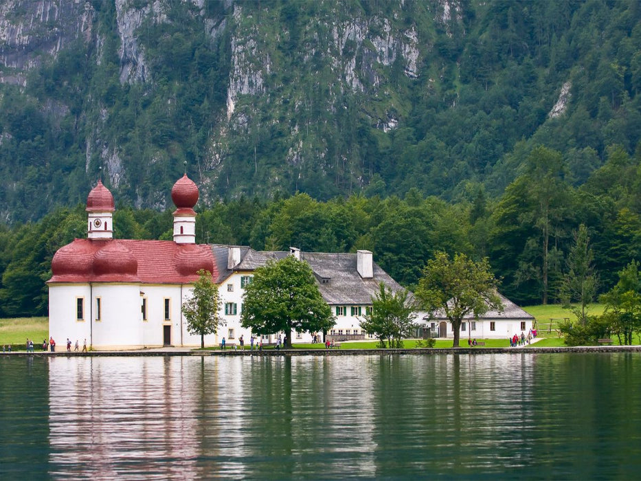 Wallfahrtskirche St. Bartholomäus, Königssee, Berchtesgadener Land, Bayern, Deutschland - CALVENDO Foto-Puzzle'
