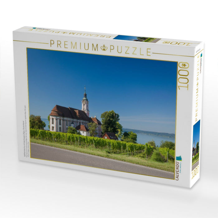 Wallfahrtskirche mit Weinbergen,Allgäu, Deutschland - CALVENDO Foto-Puzzle'