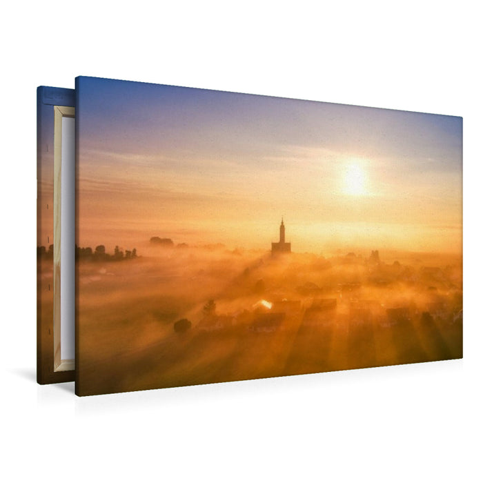 Premium Textil-Leinwand Steinhausen bei Bad Schussenried, Oberschwaben