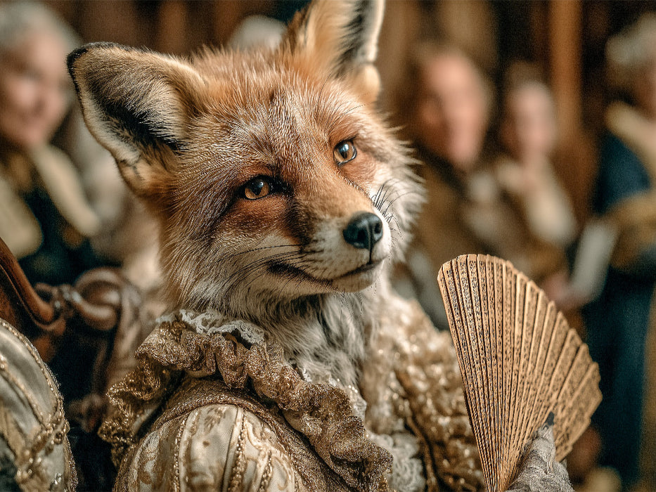 Königlicher Fuchs mit Fächer - CALVENDO Foto-Puzzle'