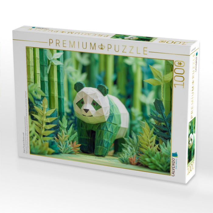 Origami Panda im Bambuswald - CALVENDO Foto-Puzzle'