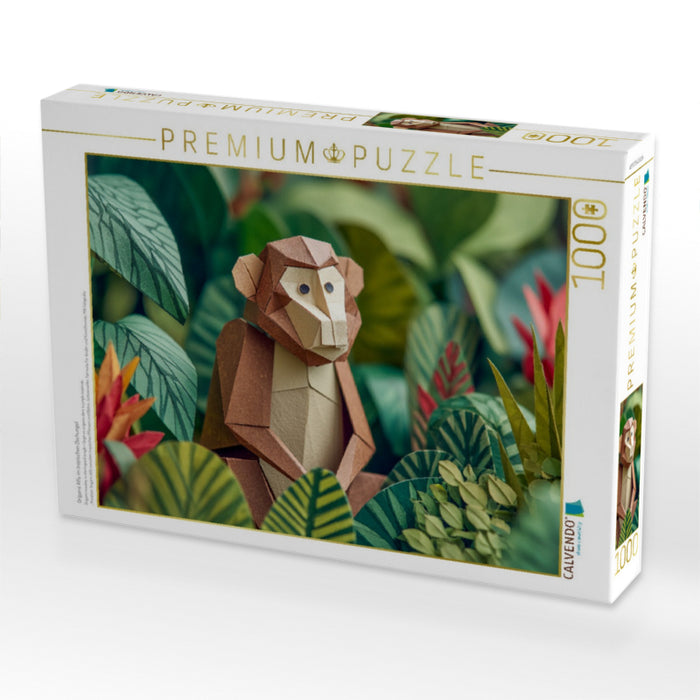 Origami Affe im tropischen Dschungel - CALVENDO Foto-Puzzle'