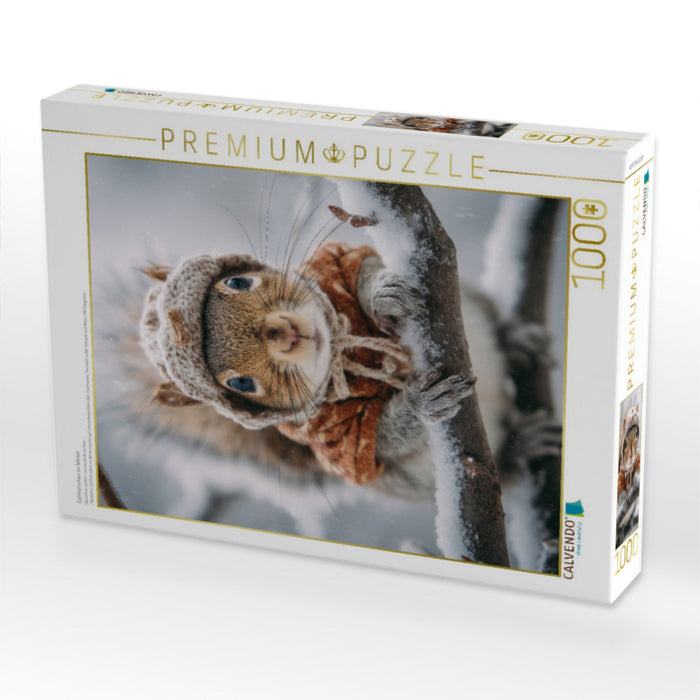 Eichhörnchen im Winter - CALVENDO Foto-Puzzle'