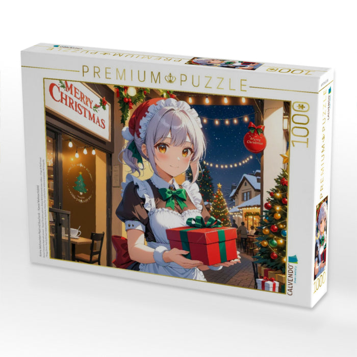 Anime Weihnachten Maid mit Geschenk – Kawaii Weihnachtsbild - CALVENDO Foto-Puzzle'