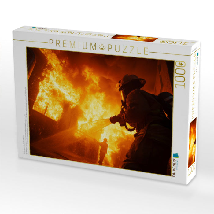 Feuerwehr löscht Großbrand - CALVENDO Foto-Puzzle'