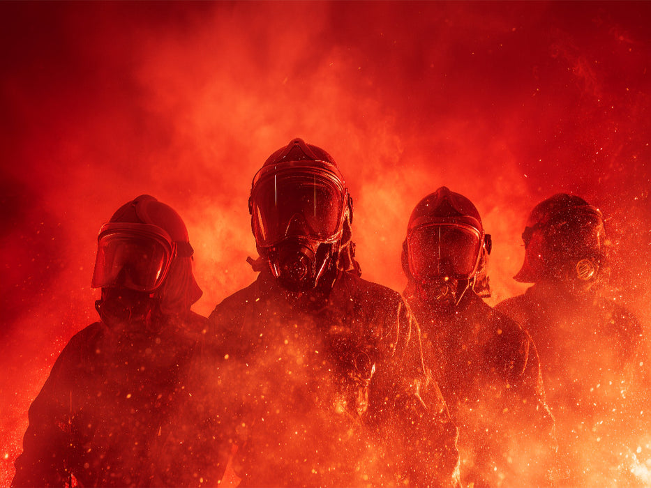 Feuerwehrmänner im Feuer - CALVENDO Foto-Puzzle'