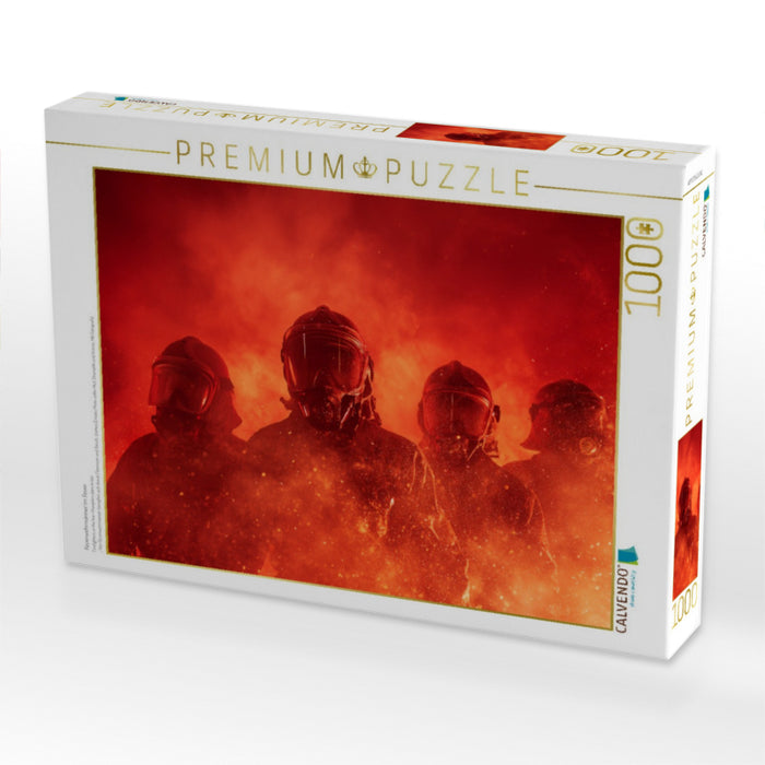Feuerwehrmänner im Feuer - CALVENDO Foto-Puzzle'