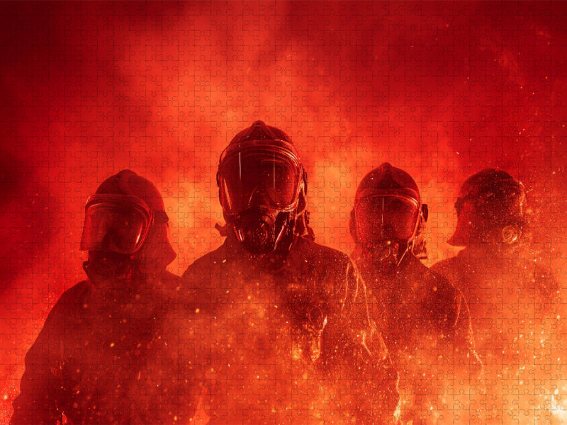 Feuerwehrmänner im Feuer - CALVENDO Foto-Puzzle'