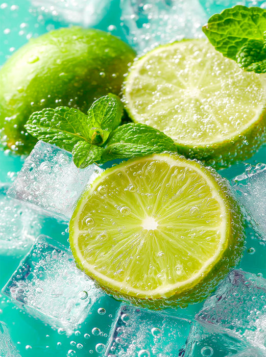 Frische Limetten mit Eiswürfeln - CALVENDO Foto-Puzzle'