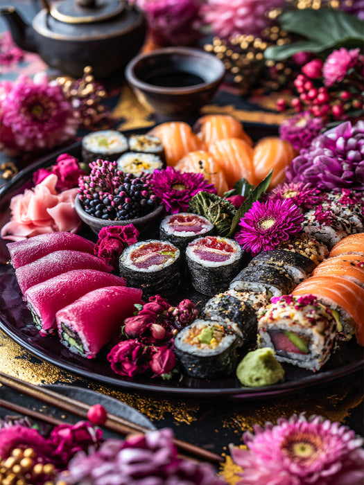 Sushi Bild mit Lachs und Thunfisch - CALVENDO Foto-Puzzle'