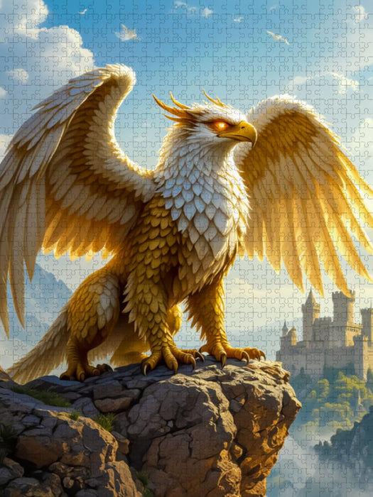 Greif, ein Mischwesen aus Adler und Löwe - CALVENDO Foto-Puzzle'
