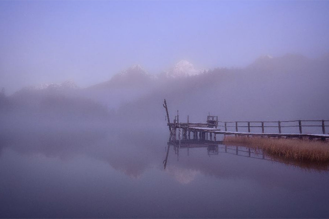 Premium Textil-Leinwand Lej da Staz, Oberengadin