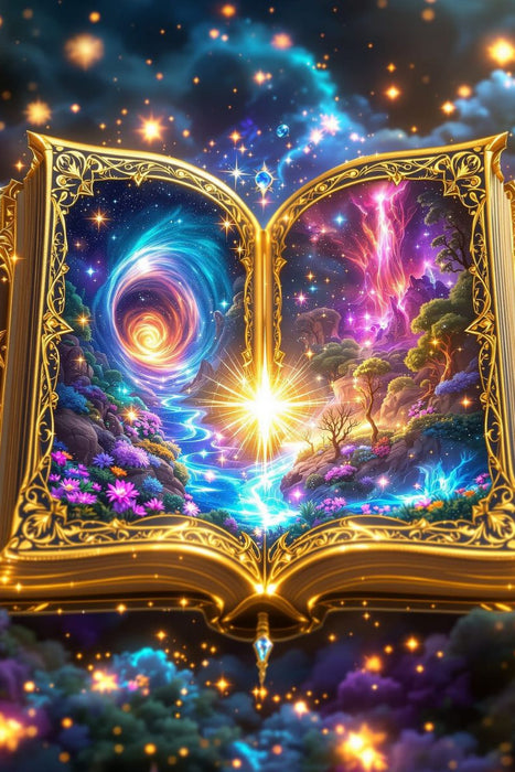 Premium Textil-Leinwand Das Geheimnis der verborgenen Seiten