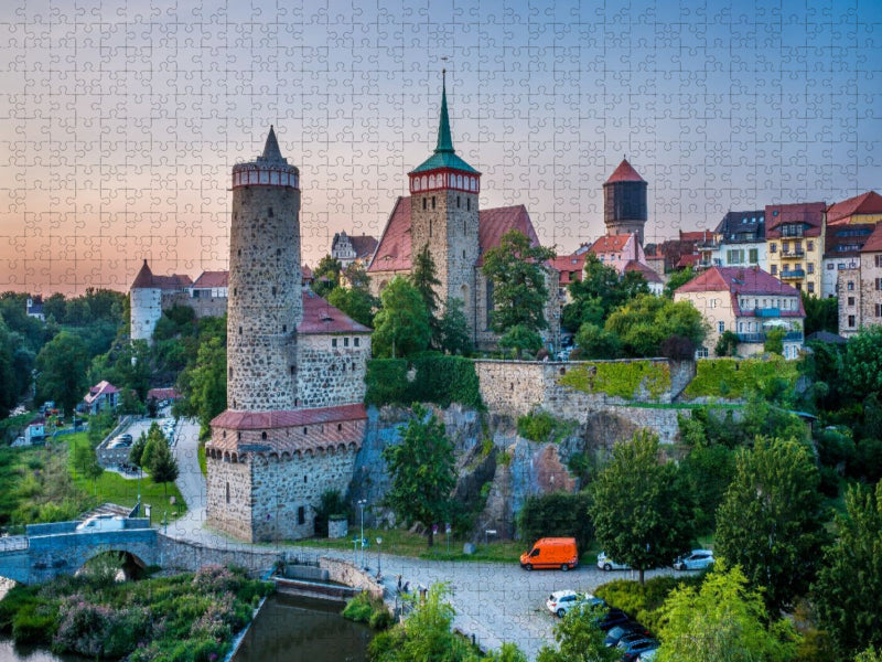 Bautzen - Alte Wasserkunst, Michaeliskirche und Wasserturm - CALVENDO Foto-Puzzle'