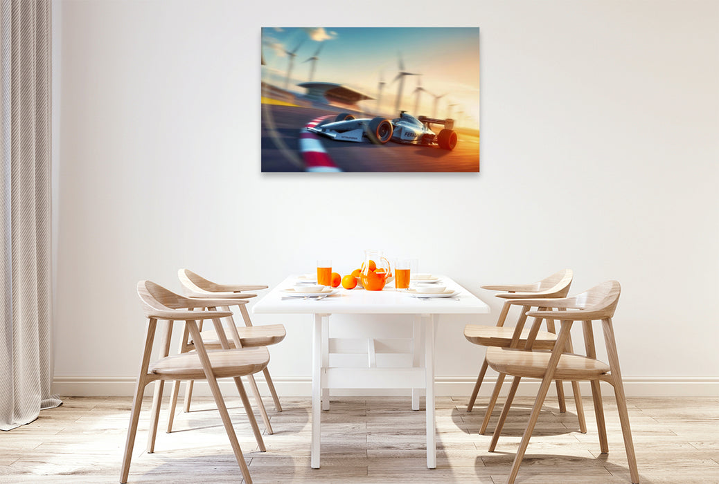 Premium Textil-Leinwand Ein Motiv aus dem Kalender Formel E, Strom, Speed und Sieg