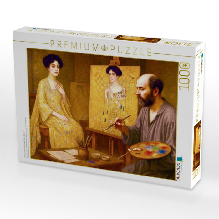 Gustav Klimt malt „Adele Bloch-Bauer I“ - CALVENDO Foto-Puzzle'