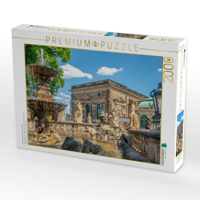 Nymphenbad, Dresdner Zwinger - CALVENDO Foto-Puzzle'