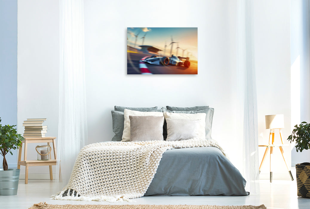 Premium Textil-Leinwand Ein Motiv aus dem Kalender Formel E, Strom, Speed und Sieg