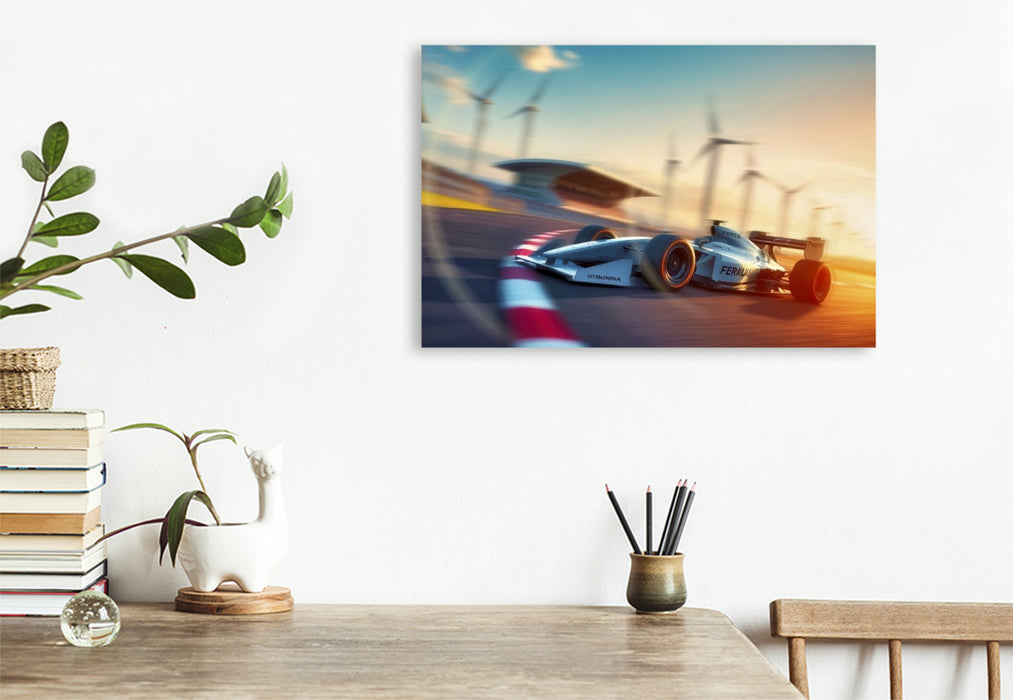 Premium Textil-Leinwand Ein Motiv aus dem Kalender Formel E, Strom, Speed und Sieg