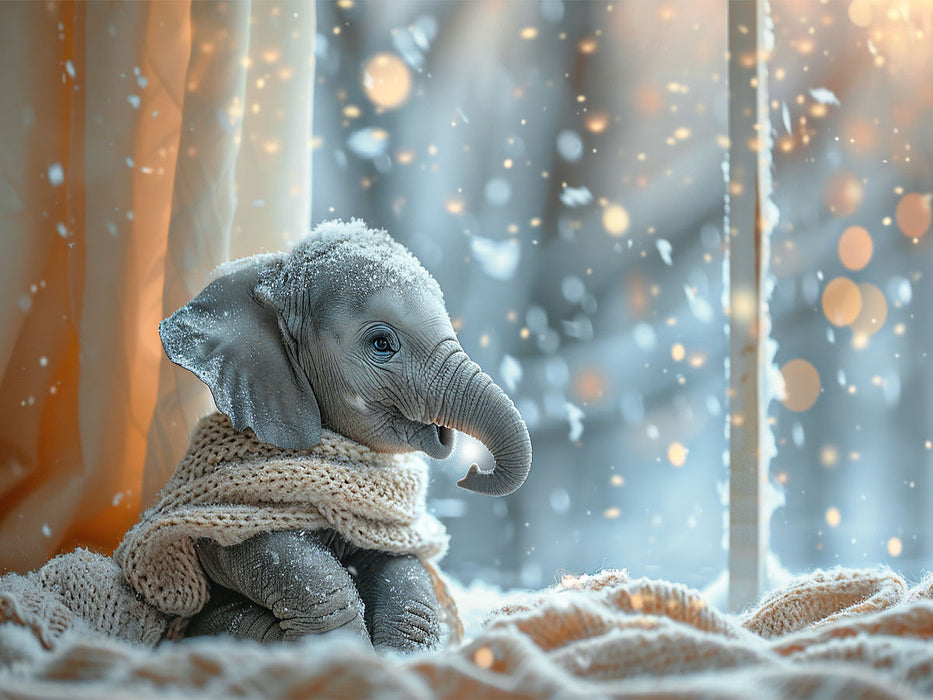 Elefantastisch eingekuschelt - CALVENDO Foto-Puzzle'