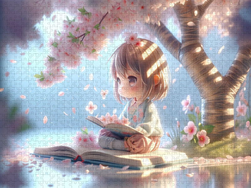 Frühlingsträume unter Kirschblüten: Ein Buch voller Blüten - CALVENDO Foto-Puzzle'