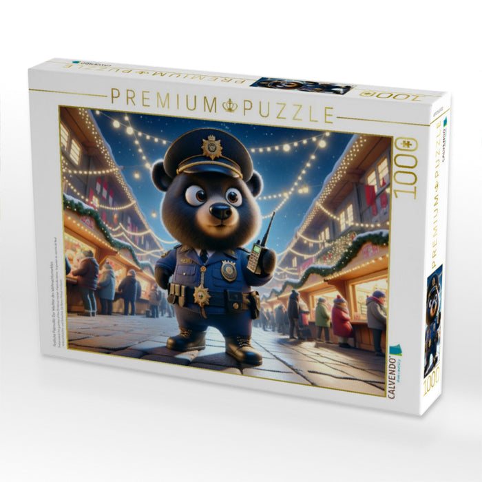 Festliche Patrouille: Der Wächter des Weihnachtsmarktes - CALVENDO Foto-Puzzle'