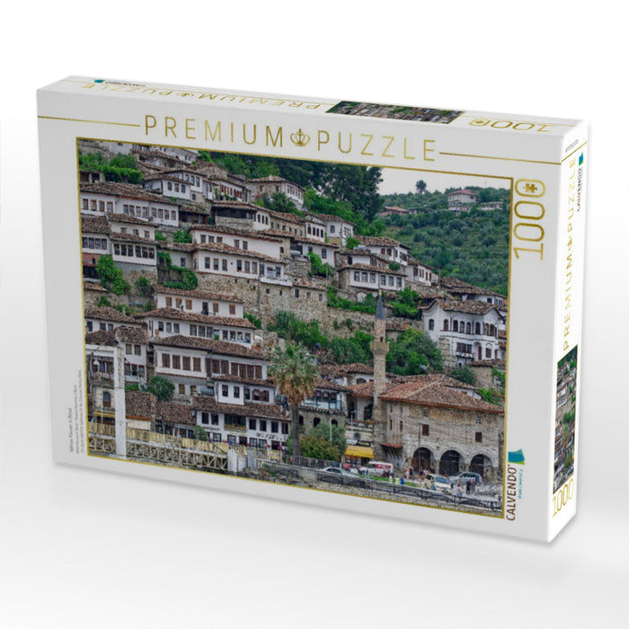 Weisse Häuser in Berat - CALVENDO Foto-Puzzle'