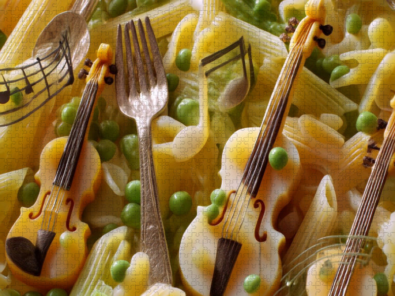 Gitarrenklänge und Nudelmusik - CALVENDO Foto-Puzzle'