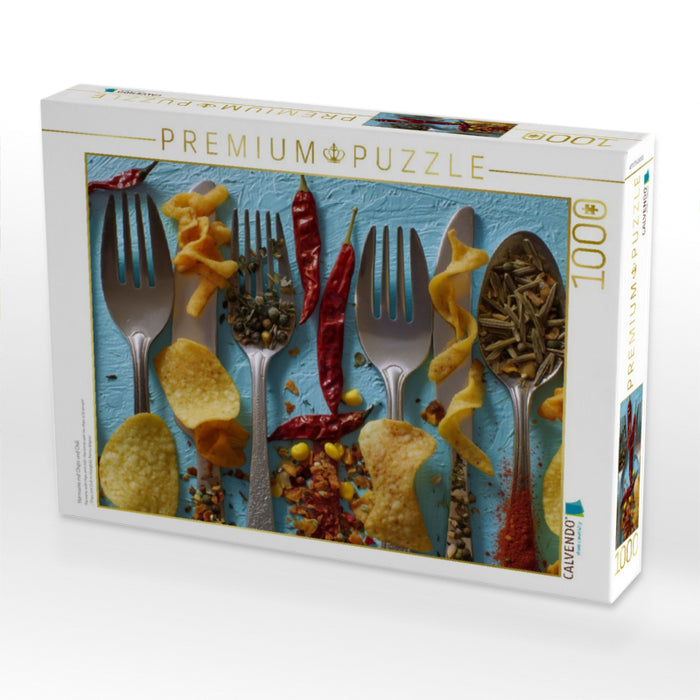 Harmonie mit Chips und Chili - CALVENDO Foto-Puzzle'