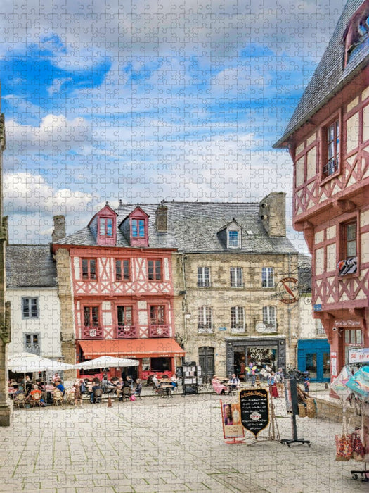 Vieille ville historique de Josselin - CALVENDO Foto-Puzzle'