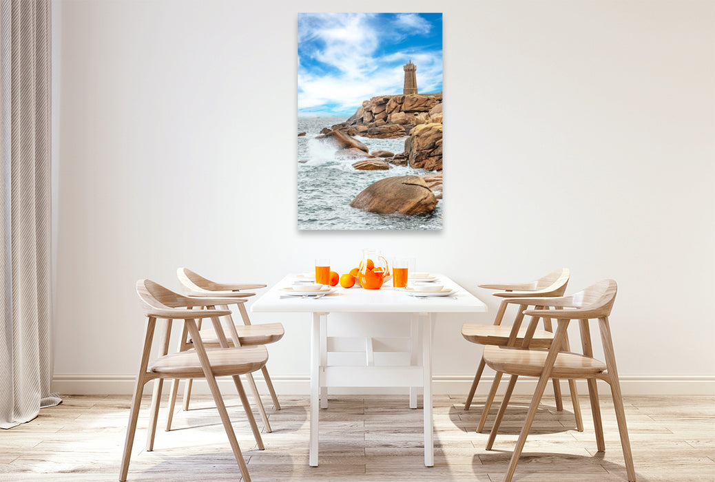 Premium Textil-Leinwand Phare de Ploumana'h