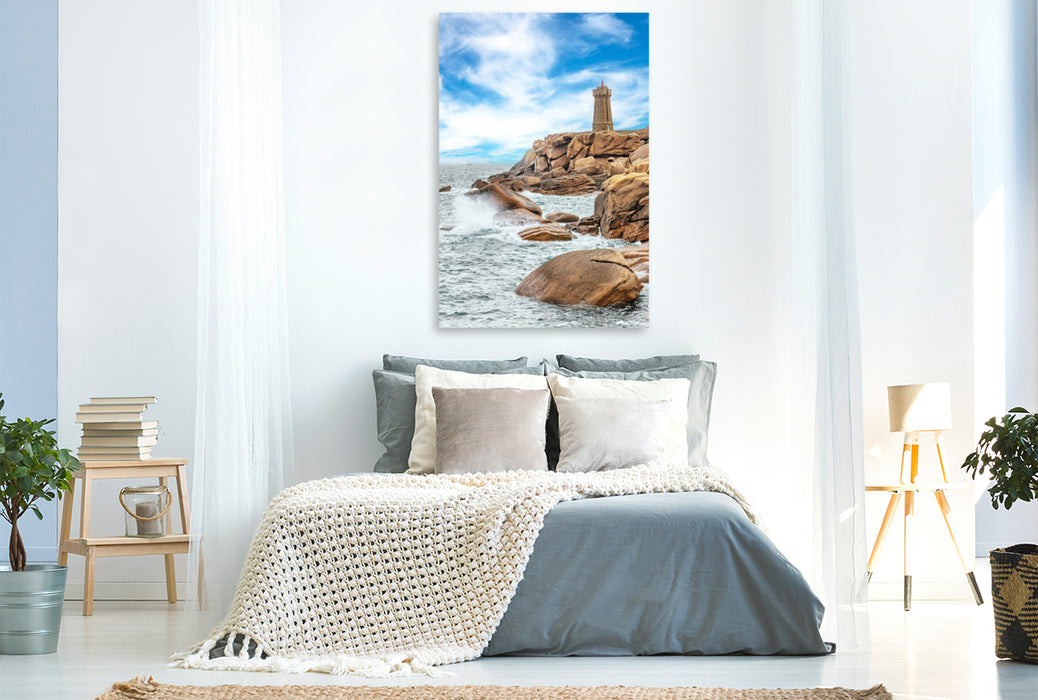 Premium Textil-Leinwand Phare de Ploumana'h