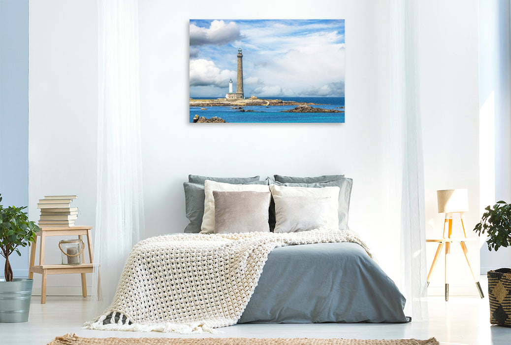 Premium Textil-Leinwand Phare de I'Île Vierge