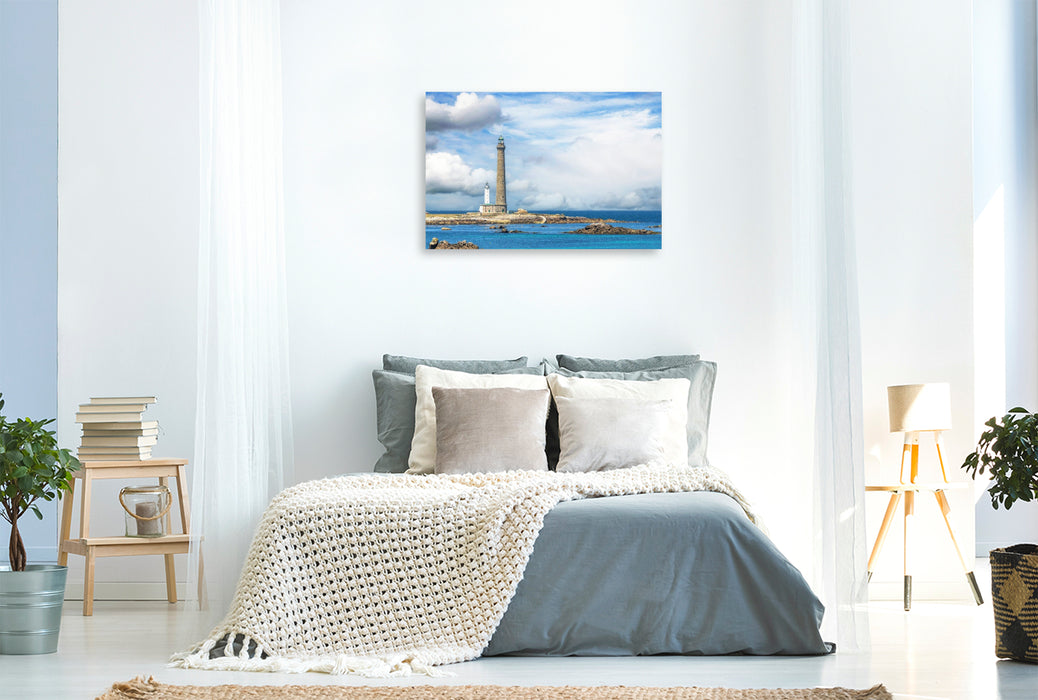 Premium Textil-Leinwand Phare de I'Île Vierge
