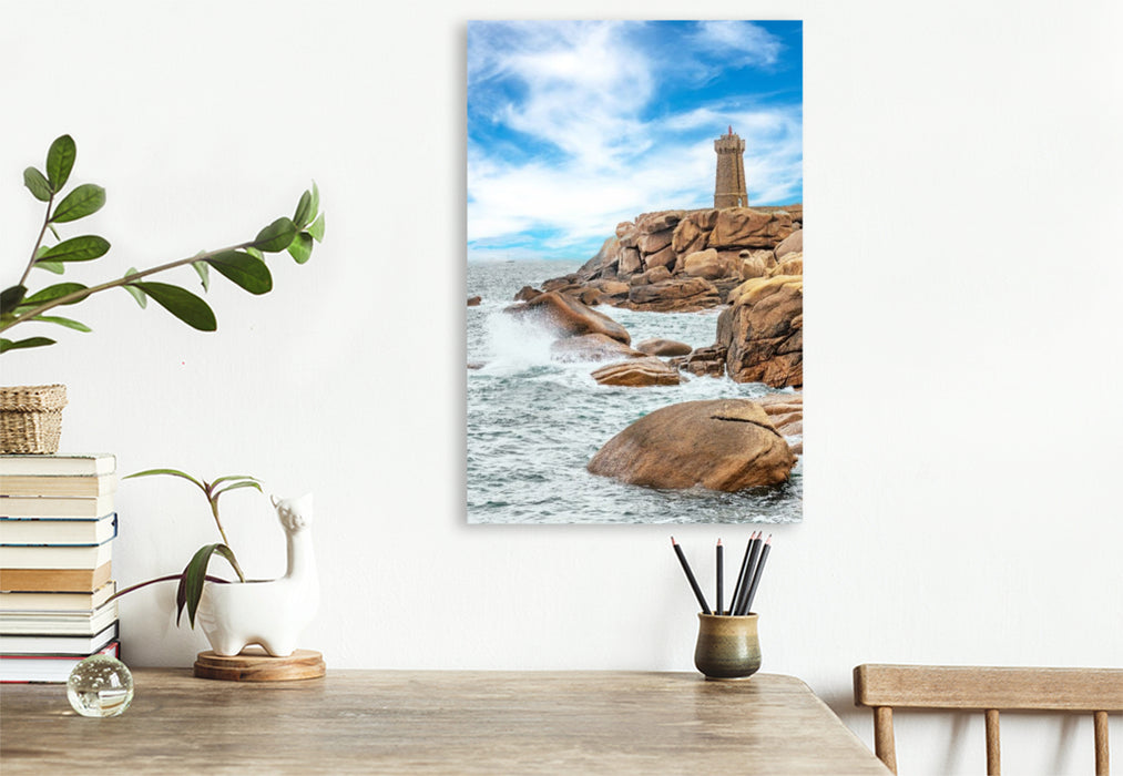 Premium Textil-Leinwand Phare de Ploumana'h