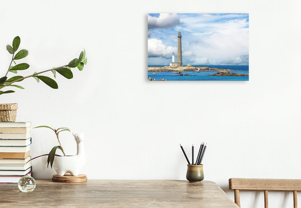 Premium Textil-Leinwand Phare de I'Île Vierge